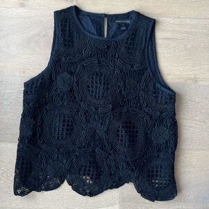 Banana Republic Black Lace Crop Top in Black